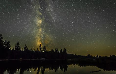 Milky Way Over Reflection Lake By Volunteer Photographer A Flickr