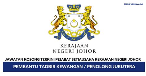 Pengairan dan saliran negeri terengganu. Pejabat Setiausaha Kerajaan Negeri Johor • Kerja Kosong ...