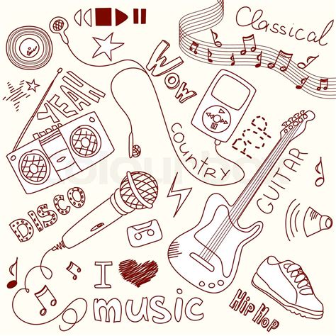 Music Vector Doodles Stock Vector Colourbox