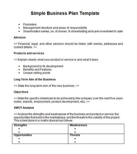 Business Plan Sample Business Plan Format Business Plan Template Word