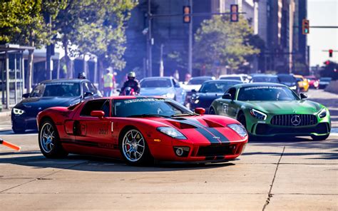 Download Wallpaper 1920x1200 Ford Gt Ford Car Sports Car Red Road