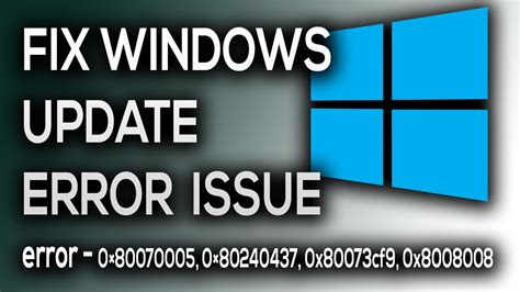 How To Fix Windows Update Error On Windows Youtube