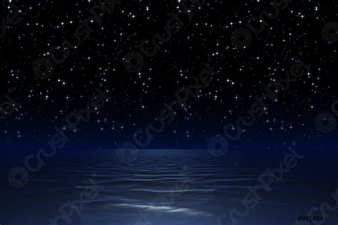 Starry Night Sky At The Ocean Stock Photo 901404 Crushpixel