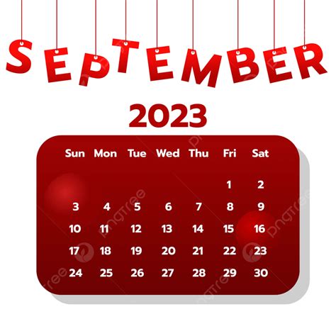 September 2023 Calendar Design Vector September 2023 September 2023 Minimalist Calendar