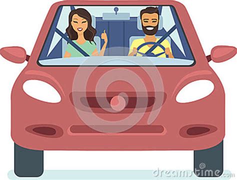 驾驶汽车的愉快的夫妇 向量例证 插画 包括有 概念 动画片 图标 简单 空间 查出 驱动器 82717595