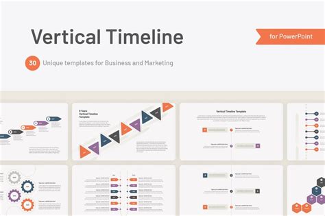 Vertical Timeline Powerpoint Templates Instant Download Etsy