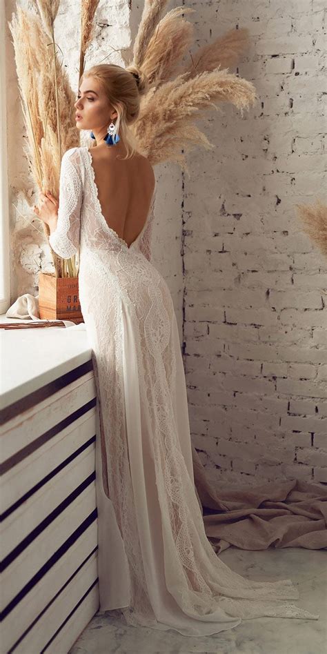 Bohemian Open Back Wedding Dress With Sleeves2 Hi Miss Puff