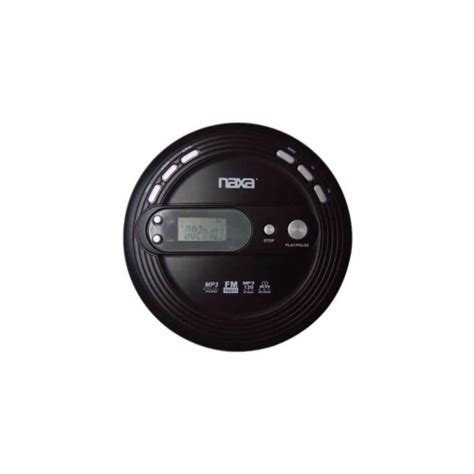Naxa Slim Personal Mp3cd Player With Fm Scan Radio Black Naxnpc330 1