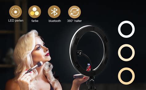 Ringlicht Vamvo Ringleuchte 10 Selfie LED Ring Licht Amazon De Kamera