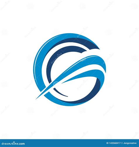 Modern Circle G Letter Technology Business Logo Symbol Stock Vector