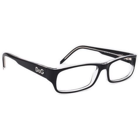 dolce and gabbana eyeglasses dd 1145 675 black clear rectangular etsy