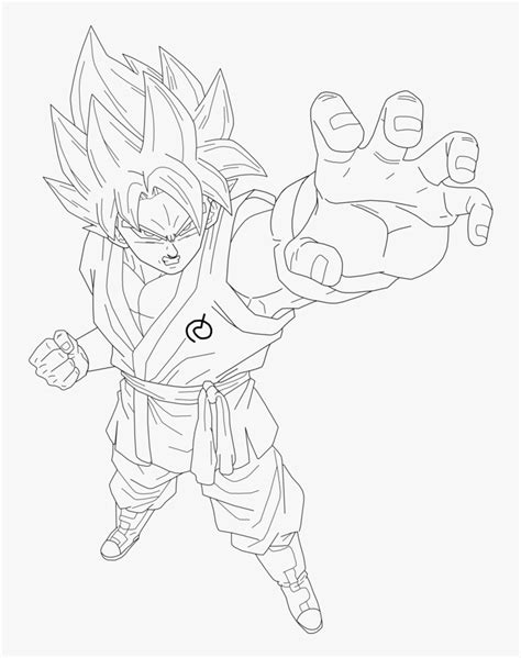 Goku Ssj Blue Lineart By Saodvd On Deviantart