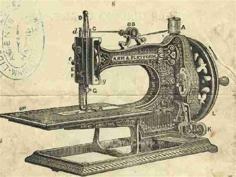 Invention Of The Sewing Machine First American Sewing Machine In 1846