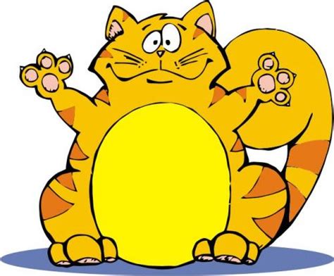 cartoon fat cat clipart