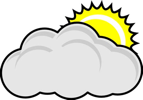 Cloudy Clip Art At Vector Clip Art Online Royalty Free