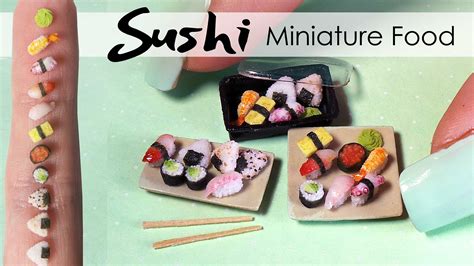 Miniature Sushi Tutorial Diy Miniature Food Miniature Food