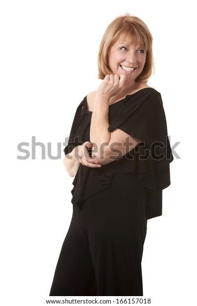 Mature Woman Wearing Black Outfit On Stock Photo 166157018 Shutterstock