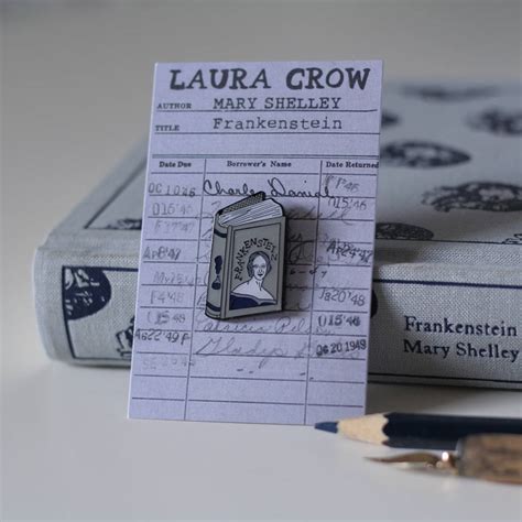 Mary Shelley Enamel Pin By Laura Crow