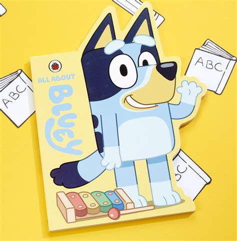 Bluey Shaped Board Book All About Bluey Funky Pigeon