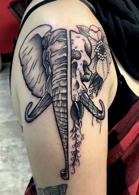 Elephant Skull Tattoo Feminine Skull Tattoos Elephant Tattoo Design