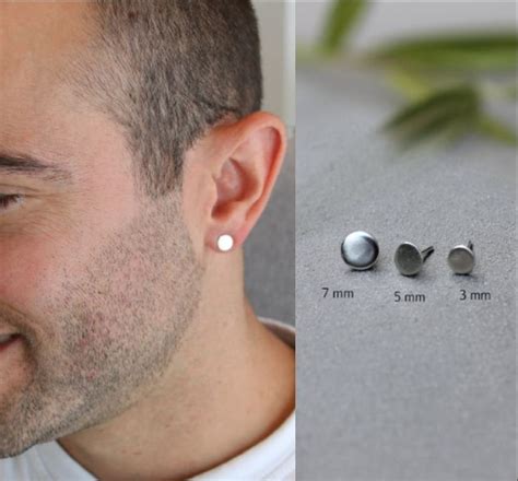Men Earrings For Men Silver Earrings Men Stud Earrings Men Etsy