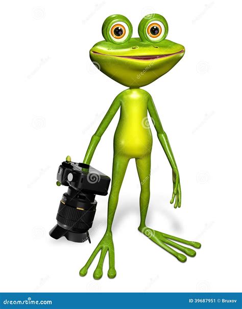 Frog With A Camera Stock Illustration Illustration Of Gecko 39687951