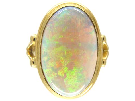 Large Opal And Gold Ring 111e The Antique Jewellery Company