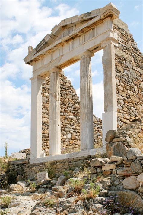 Ancient Temple In Delos Delos Greece Ancient Temples Greece