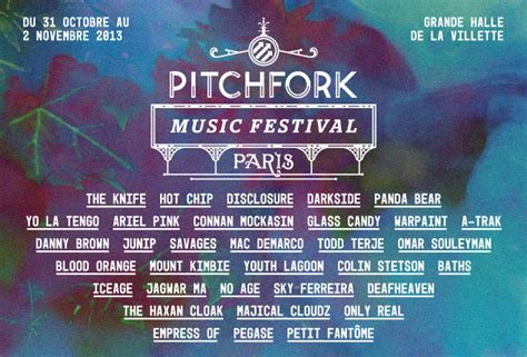 Pitchfork Music Festival Paris Set Times Announced Pitchfork