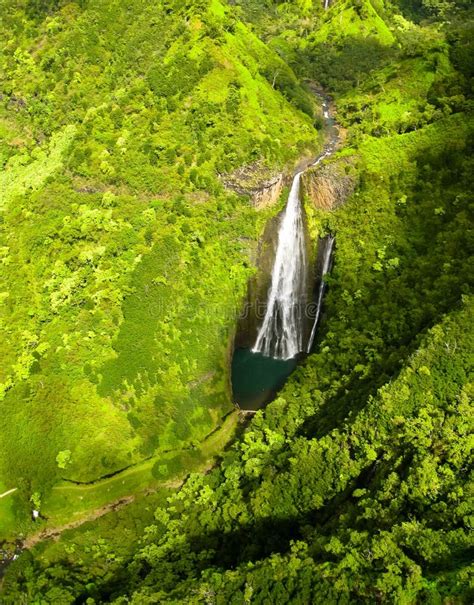 Manawaiopuna Falls Kauai Stock Image Image Of Flight 42039521