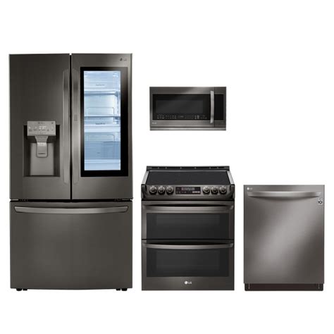 When you're passionate about exceptional design, you select appliances very carefully. LG 4 Piece Kitchen Package-Black Stainless Steel ...