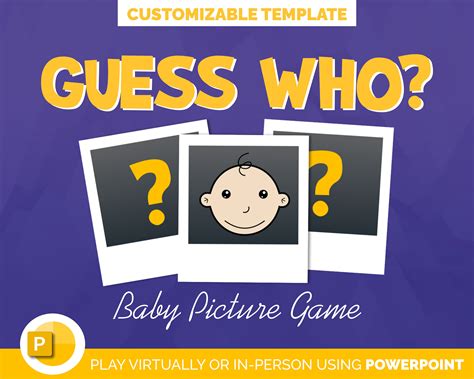 Guess Who Baby Picture Game Customizable Template Powerpoint Etsy