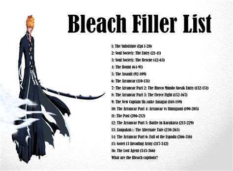 Super List Of Bleach Anime Bleach Filler List 2021 Trendytarzen