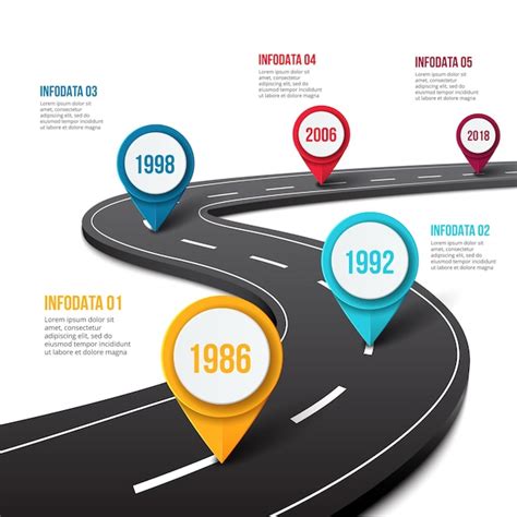 Premium Vector Business Road Map Strategy Timeline With Milestones