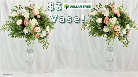 Gorgeous Tall Wedding Centerpiece With 3 Dollar Tree Vase Dollar