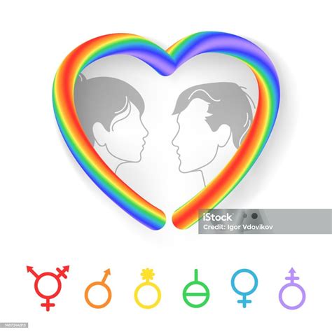 konzept der wahl der geschlechtsidentität genderzeichen oder symbole sammlung von lgbtqcommunity