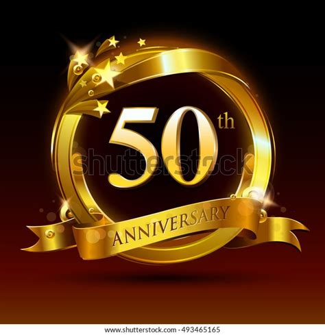 50th Golden Anniversary Logo 50 Years Stock Vector Royalty Free 493465165