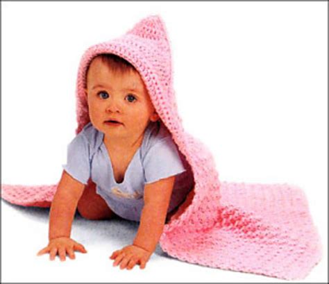 Ravelry Hooded Baby Blanket Crochet Pattern By Lion Brand Yarn
