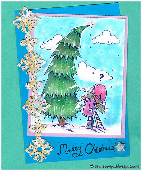 Christmas Tree Star Digistamp Card By Starmasayume On Deviantart