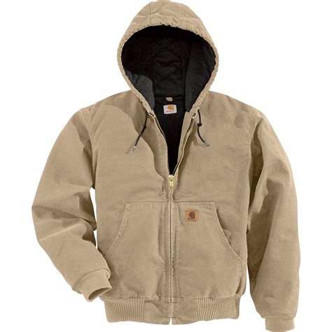 Carhartt Mens Sandstone Active Jacket — Quilted Flannel Lined Big