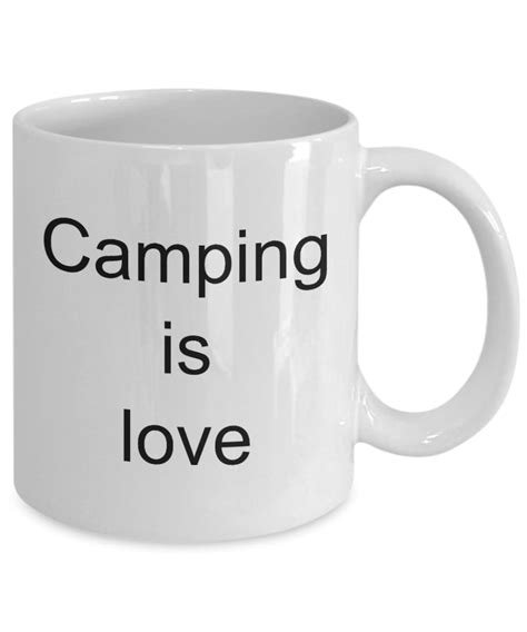 camping is love mug great t for camper outdoor lover etsy