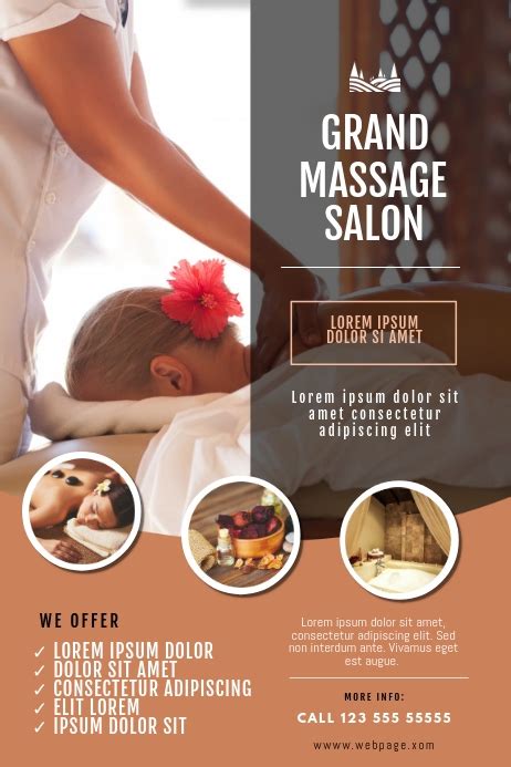 Massage Salon Flyer Template Postermywall Spa Flyer Massage Images