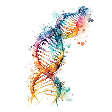 Premium Ai Image A Watercolor Painting Of A Dna