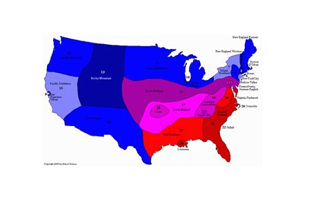 Dialect Map Of The Us Map