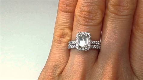163 Emerald Cut Diamond Engagement Ring And Wedding Band