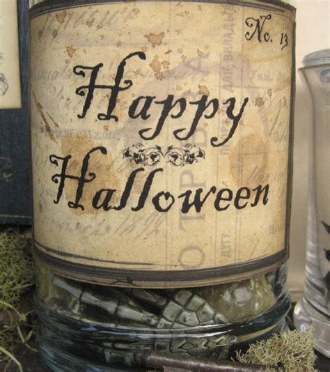 Items Similar To Vintage Halloween Apothecary Labels