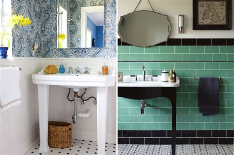 You can make your bathroom look better by hanging different shape wooden frames. PLEASE Don't Remodel Your Vintage Art Deco Bathroom ...