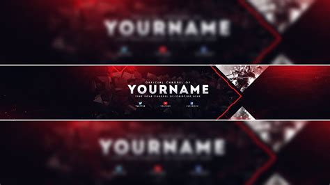 Red And Black Youtube Banner Templates