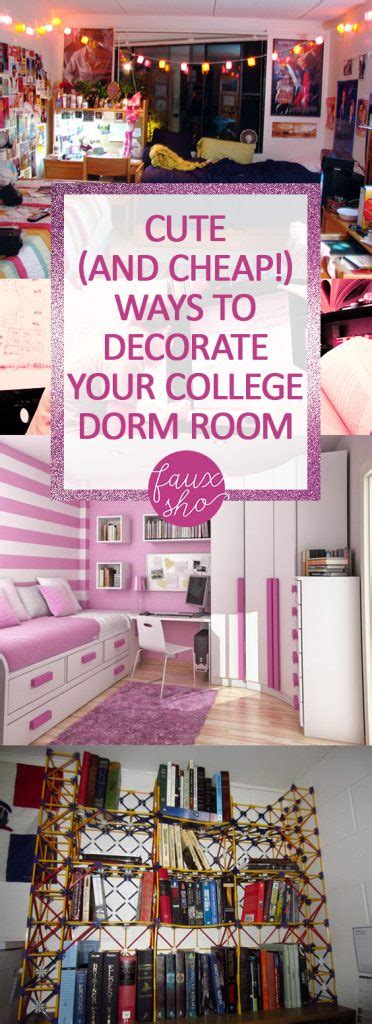 All of them are very interesting, easy and quick to make. Cute (and Cheap!) Ways to Decorate Your College Dorm Room