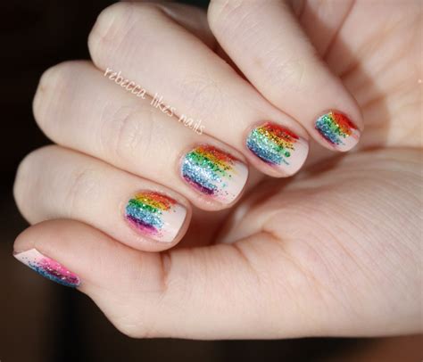 Rebecca Likes Nails 31dc2012 Day 9 Rainbow Glitter 31 Day Challenge